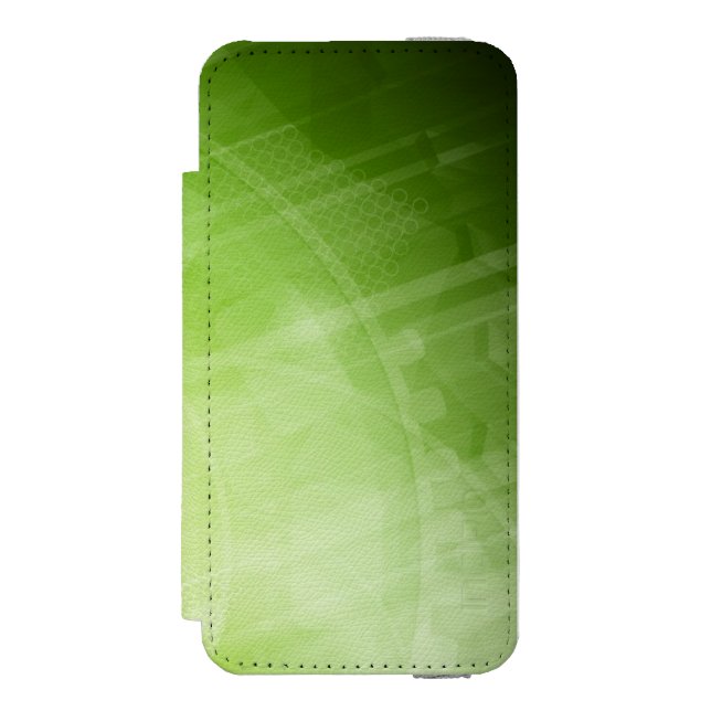 Green light design in hi-tech style incipio iPhone wallet case (Folio Front)