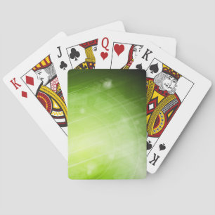 Green light design in hi-tech style playing cards