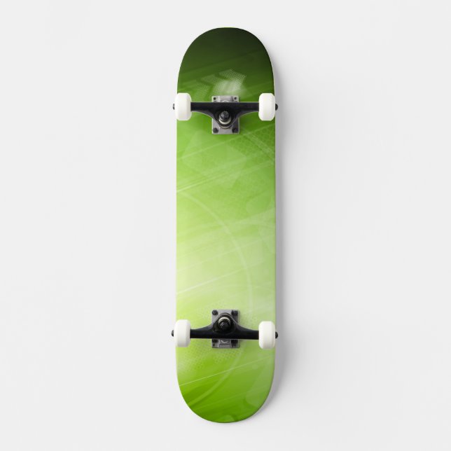 Green light design in hi-tech style skateboard (Front)