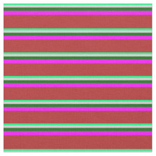 Green, Light Grey, Dark Green, Fuchsia & Red Fabric