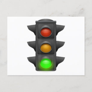 Green light - Traffic light - the light is green Announcement Postcard