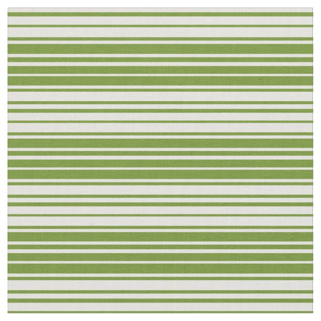 Green & Light Yellow Stripes/Lines Pattern Fabric (Close Up)