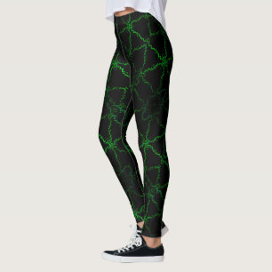 green lightening leggings