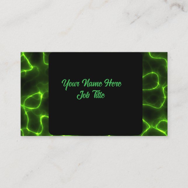 Green Lightning Business Card (Front)