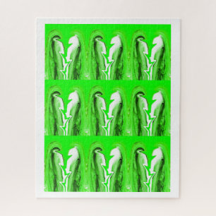 Green lightning jigsaw puzzle