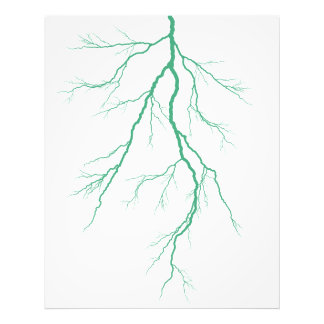 Green lightning photo print