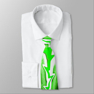 Green lightning tie
