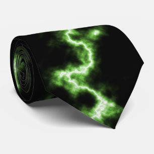 Green Lightning Tie