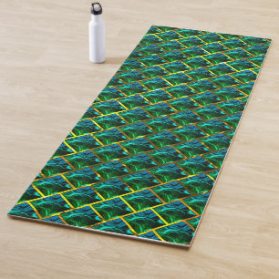 Green like emerald under a golden grating? yoga mat