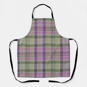 Green, lilac classic tartan.  apron