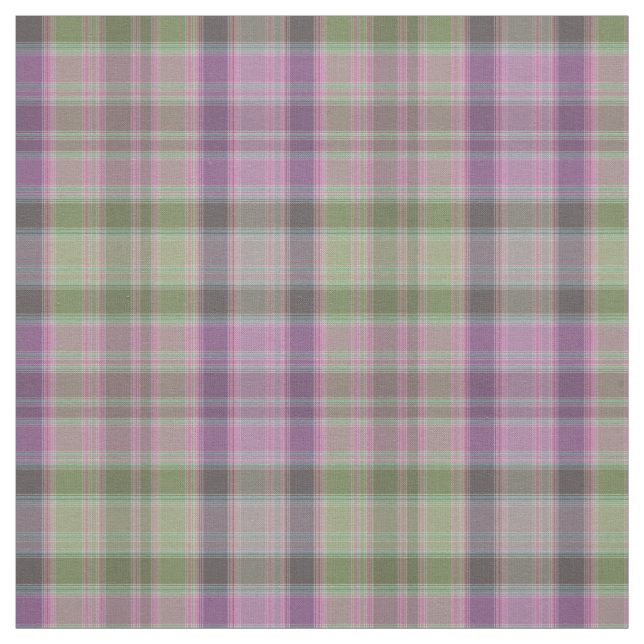 Green, lilac classic tartan. fabric (Swatch)