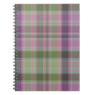 Green, lilac classic tartan. notebook
