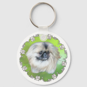 Green Lilly Key Ring