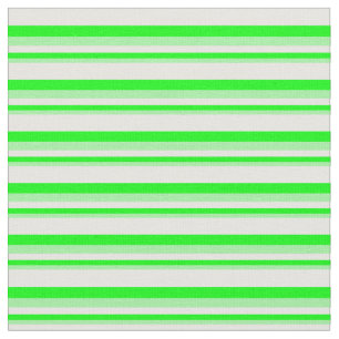 Green, Lime, and Mint Cream Lines Fabric