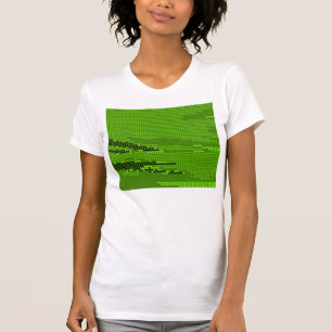 GREEN LIME NEON RETRO DOTS ART T-Shirt
