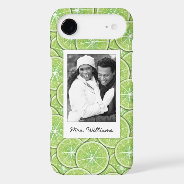 Green Lime Pattern | Add Your Photo Case-Mate iPhone Case (Back)