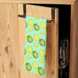 Green Lime Pattern Tea Towel