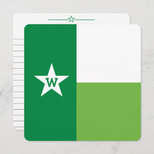Green & Lime Texas Flag Note Card