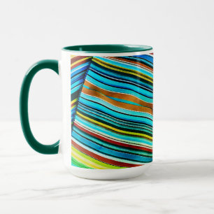 Green Line Illusion Design Mug