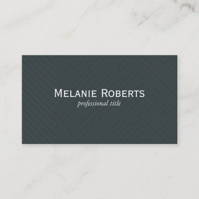 Green Linen Pattern Business Card (Front)