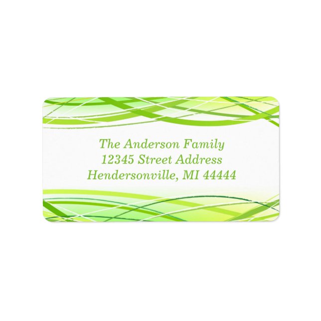 Green Lines - Address Label (Front)