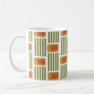 Green Lines and Boxes Coffee Mug