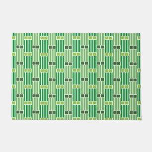 Green Lines and Boxes  Doormat
