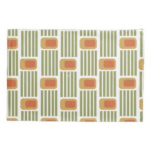 Green Lines and Boxes  Pillowcase