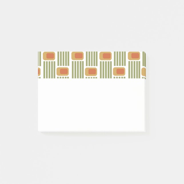 Green Lines and Boxes  Post-it Notes (Front)