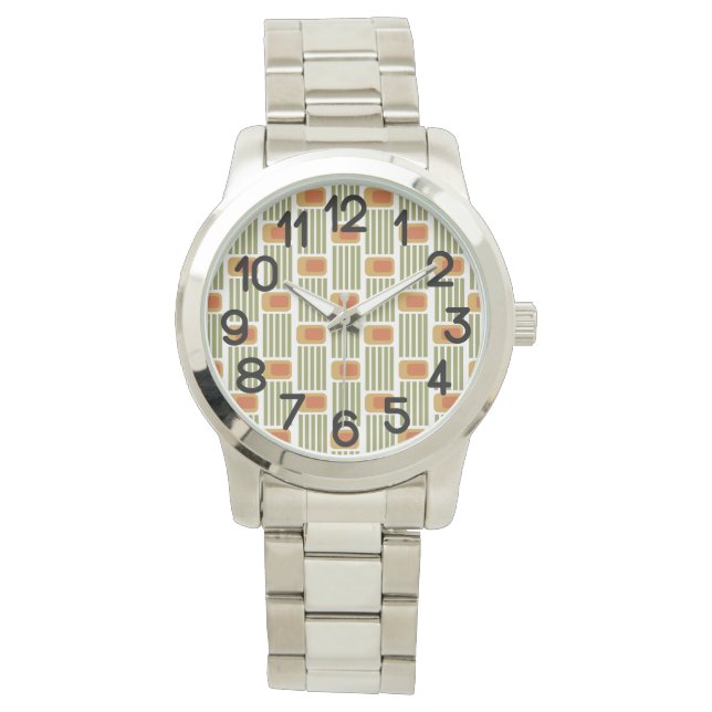 Green Lines and Boxes  Watch (Front)