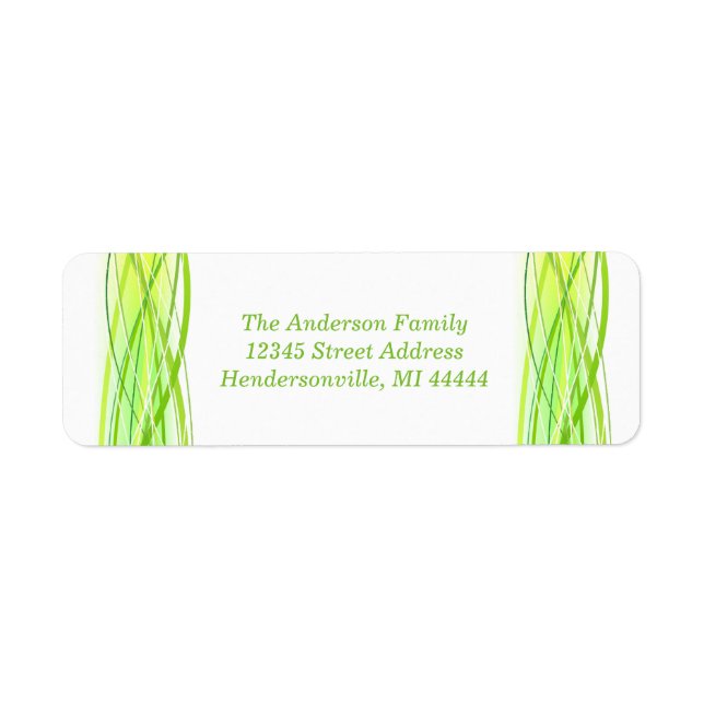 Green Lines - Return Address Label (Front)