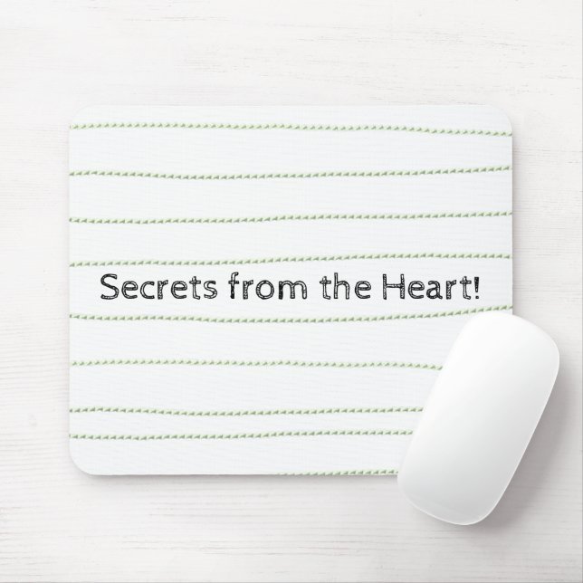 Green Lines Secrets Heart  Mouse Pad! Mouse Pad (With Mouse)