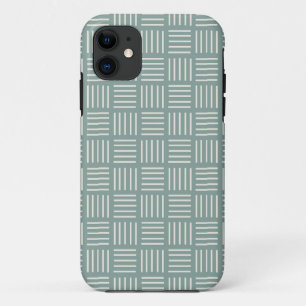 Green Lines Squared iPhone 11 Case