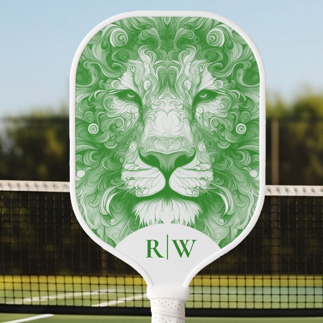 Green Lion illustrated  Pickleball Paddle (Creator Uploaded)