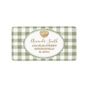 Green Little Cutie Pie Baby Shower Address Label