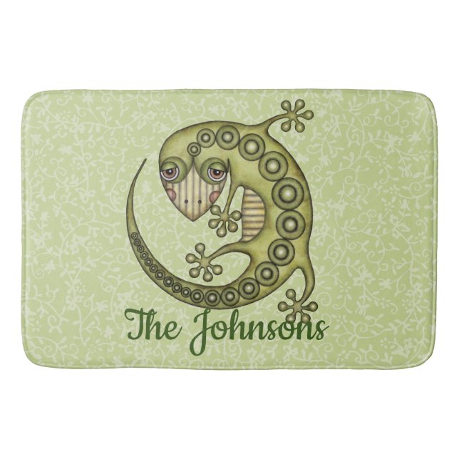Green Lizard Bath Mat (Front)