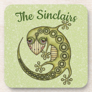 Green Lizard Coaster