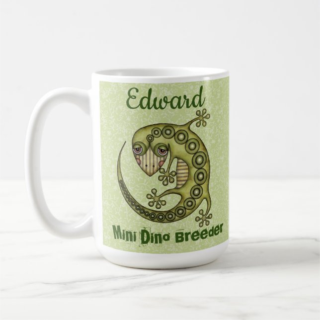 Green Lizard Coffee Mug (Left)