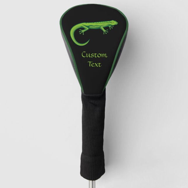 Green Lizard Golf Head Cover (Front)