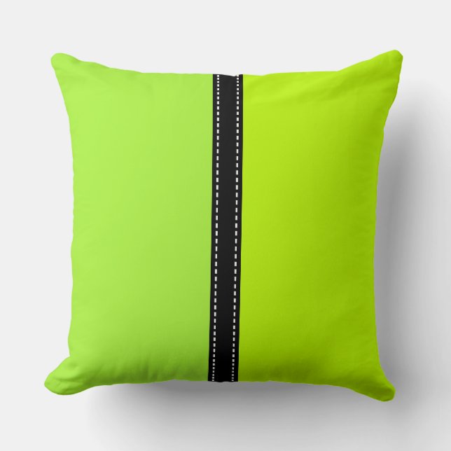 Green Lizard & Lime Solid Colour Background Cushion (Front)