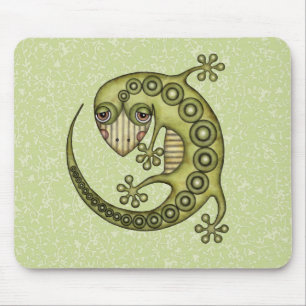 Green Lizard Mouse Pad