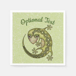 Green Lizard Napkin