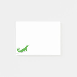 Green lizard post-it notes