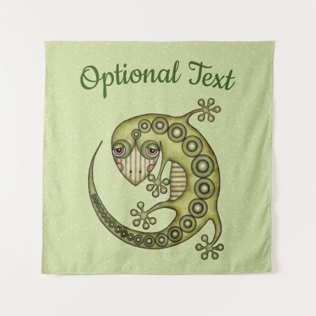 Green Lizard Tapestry (Front)
