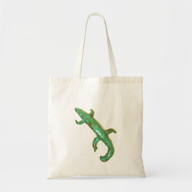 green lizard tote bag (Front)