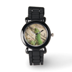 Green lizard watch