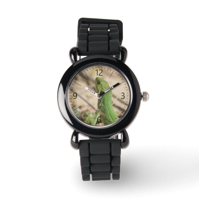 Green lizard watch (Front)
