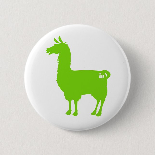 Green Llama Button (Front)
