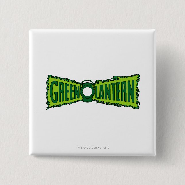 Green Logo Flames 15 Cm Square Badge (Front)