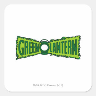 Green Logo Flames Square Sticker